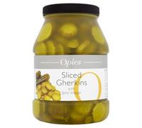 Opies Sliced Gherkins, 2.3kg - Tangy, Crunchy Gherkin Pickle Slices - ideal for a sandwich, beef burger, hot dogs and salads