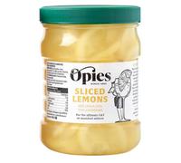Opies Sliced Lemons in Lemon Concentrate, 350g - Conveniently Prepped Lemons for Drinks, Desserts & Meals - Perfect Garnish for Cocktails, Teas, Cakes & Savoury Dishes