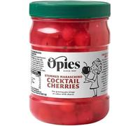Opies Stemmed Maraschino Cocktail Cherries 1.15 kg - Pack of 3 - Premium Bright Red Cocktail & Garnish Cherries in Flavoured Maraschino Syrup