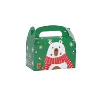 OPIGJUFD Cake Boxes 12/24pcs Merry Christmas Kraft Paper Box Child Santa Claus Kids Packaging Cake Candy Storage Party Festival(Color03,24pcs)