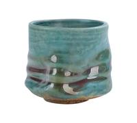 OPIGJUFD Ceramic Coffee Cup Stoneware Espresso Cups Vintage Hand-Pinched Pleated Latte Art Second-Hand Ceramic Design Afternoon Tea for Drinking(Color 1)