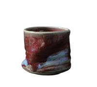 OPIGJUFD Ceramic Coffee Cup Stoneware Espresso Cups Vintage Hand-Pinched Pleated Latte Art Second-Hand Ceramic Design Afternoon Tea for Drinking(Color 2)