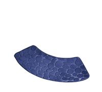 OPIGJUFD Curved Shower Mat Curved Bathroom Mat - Thickened Absorbent Non-Slip Shower, Dirt Resistant Toilet Door For & Entrance Rug for Quadrant Shower Cubicle(Blue)