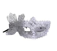 OPIGJUFD Feather Mask Feather Eye Mask Masquerade Princess Half Face Guard Lace Applique Masquerade(White)
