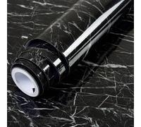 OPIGJUFD Living Room Wallpaper Black Marble Kitchen Peel and Stick Wallpaper for Countertable，Self Adhesive Wallpaper， Marble Kitchen，Self-Adhesive Paper(Black King Kong,40cmx1m)