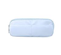 OPIGJUFD Pencil Case 1 Pc Solid Color Simple Pencil Case,Essential Stationery Finishing Supplies for The Back-to-School Season Bag(Blue)