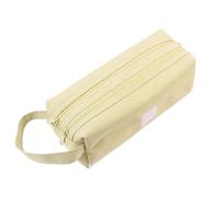 OPIGJUFD Pencil Case Large Capacity Pencil Cases Double Layer Simple Canvas Bags for Girls Back to Office Supplies Stationery Storage(Green)