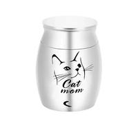 OPIGJUFD Pet Urn Large Size Cremation Ashes Urn Pets Dog Cat Bird Mouse Keepsake Casket Columbarium Pet for Memory(Sliver)
