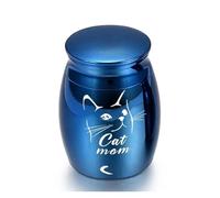 OPIGJUFD Pet Urn Large Size Cremation Ashes Urn Pets Dog Cat Bird Mouse Keepsake Casket Columbarium Pet for Memory(Blue)