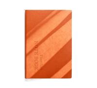 OPIGJUFD Retro Notebook Checkered notebook, traveller's diary, school office meeting minutes, graph paper, handbook, schedule(Orange notebook A5)