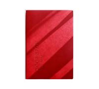 OPIGJUFD Retro Notebook Checkered notebook, traveller's diary, school office meeting minutes, graph paper, handbook, schedule(Red notebook A5)