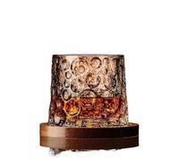 OPIGJUFD Women Fascinators Hat Whiskey Glass with Base Crystal Glasses Rotating Spinning Wine Brandy Cup Drinkware for Bar Home(Type E)