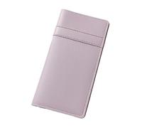 OPIGJUFD Women's Long Purse Creative Envelope Wallet Simple Ultra-Thin Long Coin Purse Multiple Card Holder PU Leather Women Money Bag(Purple)