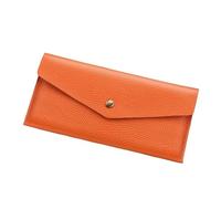 OPIGJUFD Women's Wallet Cash Storage Bag Coin Wallet Leather Soft Envelope Container Travel Wallet(Orange)
