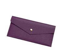 OPIGJUFD Women's Wallet Cash Storage Bag Coin Wallet Leather Soft Envelope Container Travel Wallet(Purple)