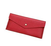 OPIGJUFD Women's Wallet Cash Storage Bag Coin Wallet Leather Soft Envelope Container Travel Wallet(Red)