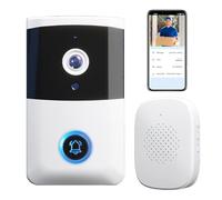 Opilroyn 1/2 Sets Security Video Doorbell - Effortless Connectivity Wireless Doorbell Camera | Easy Apply Connected Seamless Interaction | Doorbell Camera with Chime | Voice Changer Doorbell for Door