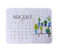 Opilroyn 2025 Paper Calendar - Daily Planner Calendar, Plantable 12 Months Calendar, Degradable Germination Seeds Paper Calendar Plantable Calendar 2025 Calendar White Wildflower Seeds Calendar On Pap