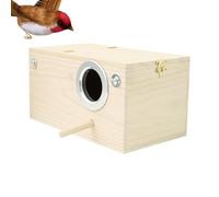 Opilroyn Bird Nest Box, Bird House with Nesting Area, Wooden House for Parrots and Small Bird Species with Natural Environment and Functionality for Use in the Garden Area as well as on Lawns
