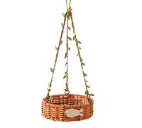 Opilroyn Bird Nest for Cage - Breathable Hammock Imitation Rattan Retro Look Easy to Clean for Sleeping Climbing Nibbling Foraging Loris and Cockatiels
