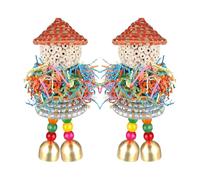 Opilroyn Bird Toy Foraging - 2pcs Bird Toy To Broken - Forageable Chewing Ball For Movement Enrichment Game Cage And Other Bird Species