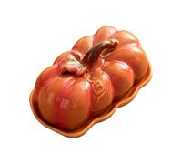 Opilroyn Butter Dish with Lid - Pumpkin Display Plate for Halloween, for Dessert Cheese Party Buffet Autumn Table Decoration Kitchen Dining Room Entrance Area Halloween Celebration Fruit Presentation