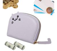 Opilroyn Card Case, Credit Card Case,Credit Card Holder with Zipper | Portable Credit Card Holder, Cartoon Zipper Card Holder for Girls and Women, Lavender, riferimento alla descrizione, Please