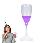 Opilroyn Champagne Flutes, Illuminated Mugs, Colorful Illuminated Champagne Cup 120ml, Glow in the Dark Cups, Liquid Activated Glasses for Wedding Christmas Decorations