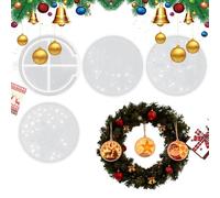 Opilroyn Christmas Pendant Mould - 3 Pieces Reusable Winter Silicone Mould for Ornaments with Tree, Reindeer, Star and Sign - for Home, School, Study, Classroom, Party,