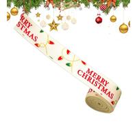 Opilroyn Christmas Ribbon For The Tree,201 Centimeters Festive And Reusable And Printed | Ribbon For Merry Christmas Tree Embellishments, Making Bows Cards Wreath Embellishments Indoor And