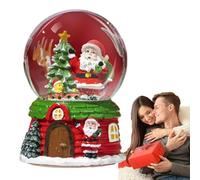 Opilroyn Christmas Snow Globes Musical, Cute Elegant Music Ball Water Globe Christmas Decoration, Crystal Balls Battery Powered For Shelves Living Rooms Desks Bedrooms