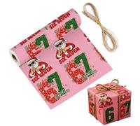 Opilroyn Christmas Wrapping Paper,67 Number Pattern Decorations | 35.43x19.69 inches Festive Wrapping Papers Roll - for Children Birthday Party Family Gathering Seasonal Celebrations Wedding