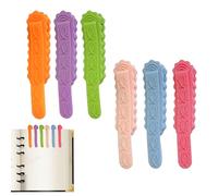 Opilroyn Cute Bookmarks for Women,Cat Bookmark Set That Won't Fall Off | 6 Silicone Bookmarks Reading Accessories Gift for Book Lovers