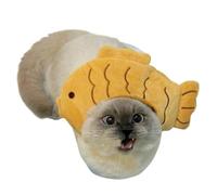 Opilroyn Cute Cat Costume, Pet Funny Hat, Funny Fish Shape Cat Headwear, Festival Pet Headwear, Soft Taiyaki Costume for Daily Life, Home, Foot, Photography