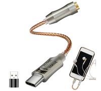 Opilroyn Dac Headphone Adapter, Hifi USB Dac Headphone Amplifier, Jack Earphone Adapter Earphones Earphone Adapter Mobile Phone Adapter, USB Type C to 3.5mm Headphone Jack Audio for Earphones, Phones