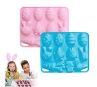 Opilroyn Easter Chocolate Molds - 10 Caves Reusable Baking Mold | Easter Egg Silicone Mold For Chocolate,For Fudge Pudding Dessert Mousse Cupcake Kitchen Daily Use
