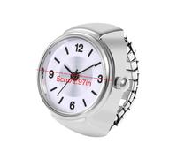Opilroyn Finger Watch Ring, Simple Round Watch for Men - Creative Novelty Watch Ring, Cool Watch Ring for Boys and Girls, White. , Se référer au descriptif, Refer to Description