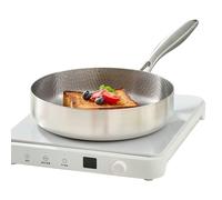 Opilroyn Frying Pan,Even Heating Eggs Pan - Evenly Heating Anti Stick Cookware with Lid Pan for Cooktop for Home Cooking Pancakes Eggs and Steak