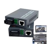 Opilroyn Gigabit Single Mode Converter, Gigabit Fast Ethernet Speed Single Mode Converter, LC Transceiver Module, Fiber Media Converter for High-Speed Data Transmission