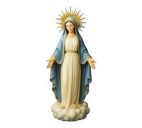 Opilroyn Hail Mary Statue, Virgin Mary Figurine Blessed Mother Statues, Desktop Figurine Craft Resin Prayer Statue For Desk Bedside Dressing Table Bookcase Display Cabinet Nightstand Meditation Space