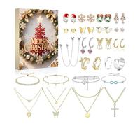 Opilroyn Jewelry Advent Calendar 2025 | Christmas 24 Days Festive 2025 | Countdown Set For Girls With Earrings Necklace And Bracelet,For Adults Girlfriend Wife Family Birthday