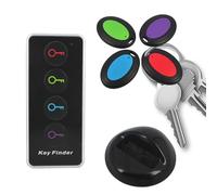 Opilroyn Key Finder, Key Tracker | 85dB Phone Locator,4 Receivers and Flashlight Keychain Tracking Tool 131ft Range Remote Control for Family Friends, Key Wallet and Passport Finding
