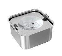 Opilroyn Large Automatic Drinking Bowl For Dogs, Stainless Steel Drinking Fountain For Cats With 3L Content, Large Capacity Pet Bowl For Camping Home Travel Bench Car Garden And Patio