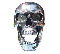 Opilroyn Motorcycle Skull Headlight - Retro Resin Front Head Light Decoration for Bikes and Bicycles