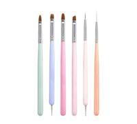 Opilroyn Nail Polish Pens | 6 Pieces Nail Varnish Markers, Double-Ended Manicure with Stone Remover for Enthusiasts Use for Home Use, Outdoor Transport Indoor Women
