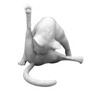 Opilroyn No Shame Cat Sculpture, Sculpture Funny Cat Figurine, Cat Ornament, Resin Cats Licking, Desktop Art Statue, Unique Abstract Aesthetic Room Decor, Suitable for Bedroom Dining Room Decoration