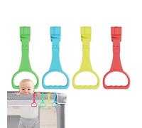 Opilroyn Playpen Pull Rings - 4pcs Baby Crib Standing Handles, Practical Training Tool | Ergonomic Support Rings Bed, Early Walking Grips, Assist Bar Baby Development, Exercises Walking Assistant