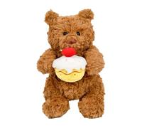 Opilroyn Plush Bear Toy, Soft and Cute Plush Toy in the Shape of a Cake - Brown Plush, Home Decoration for Baby Shower and
