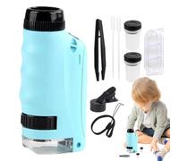 Opilroyn Portable Kids Microscope, Small Microscope for Kids | 250X Magnification Hand Microscope Toys for Kids - LED Lights Portable Outdoor Plants Examination Microscope