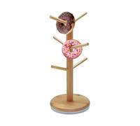 Opilroyn Pretzel Holder Stand, Bagel Holders for Parties, Tree Shaped 6 Arm Design With Stable Base Wooden For Kitchen Restaurants Cafes Bars Birthday Wedding Brunch And Decorations
